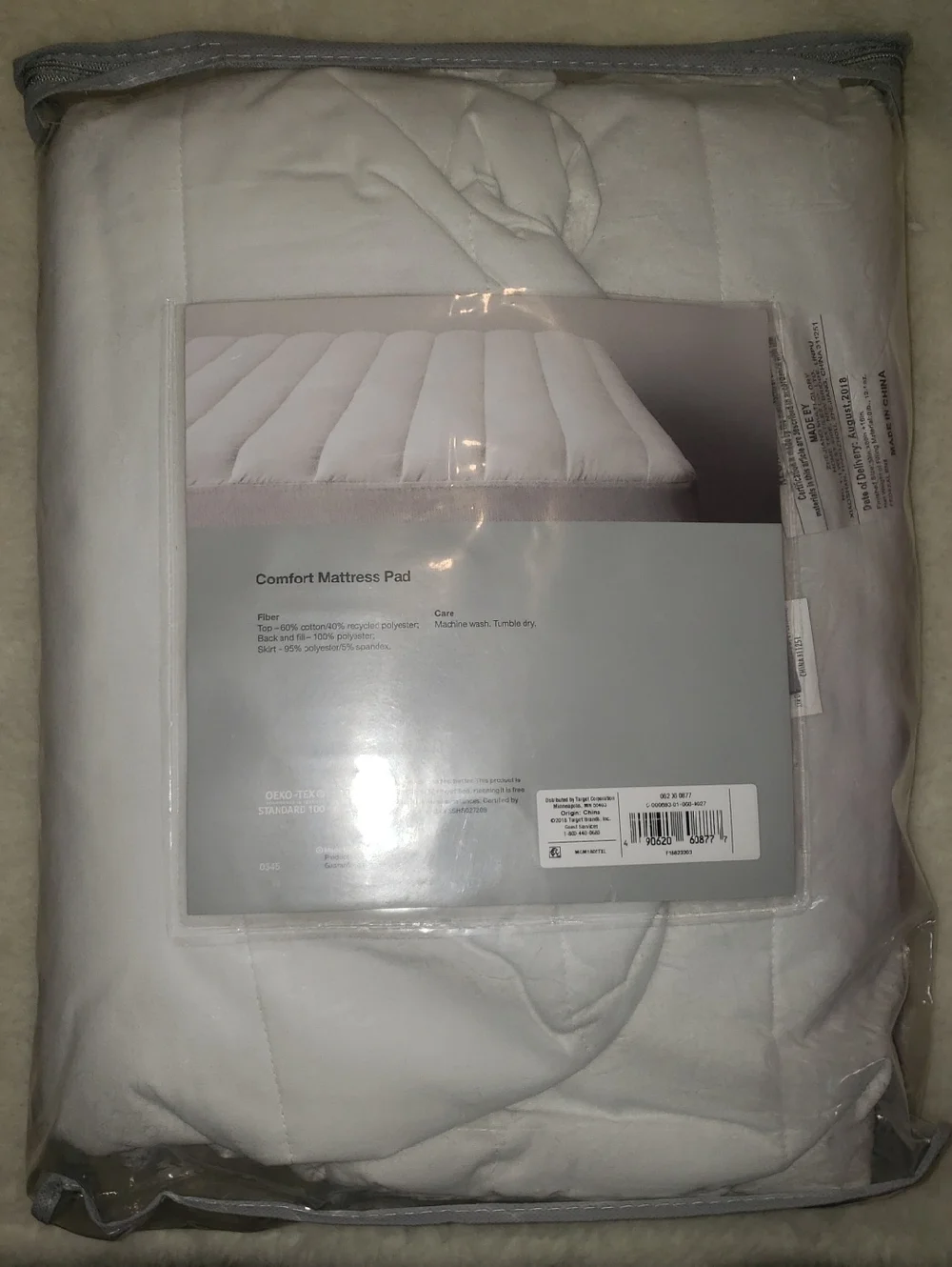 White Comfort Mattress Pad XL Twin